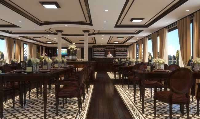 Indoor restaurant and bar