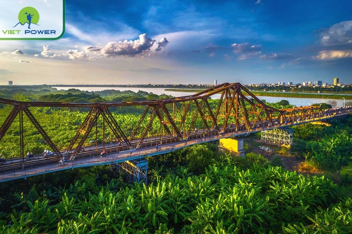 Cycle Through Banana Island Near Long Bien Bridge