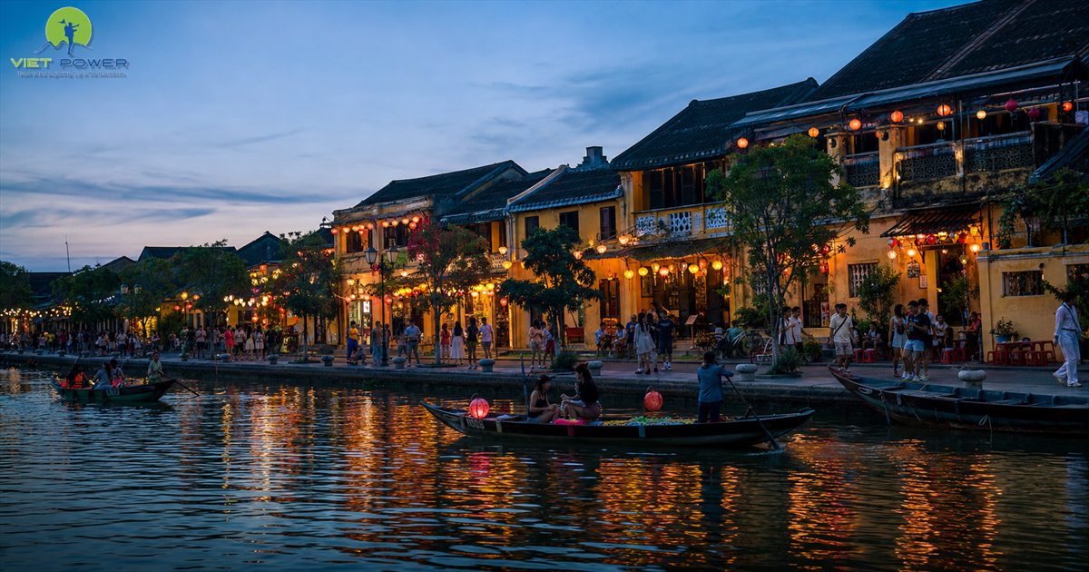Hoi An Ancient Town and Hoai River lanterns during the dry season