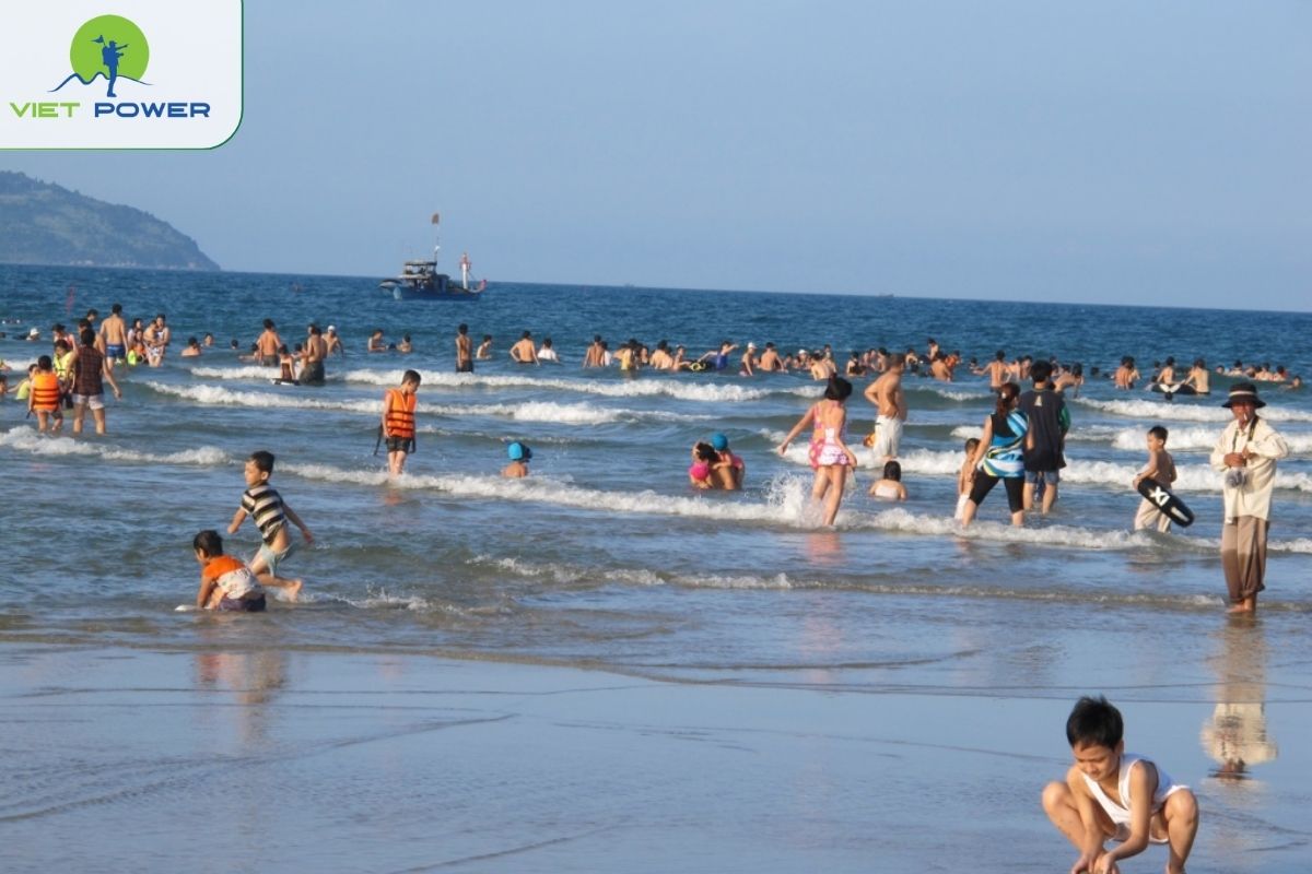 March, a refreshing swim in the sea.
