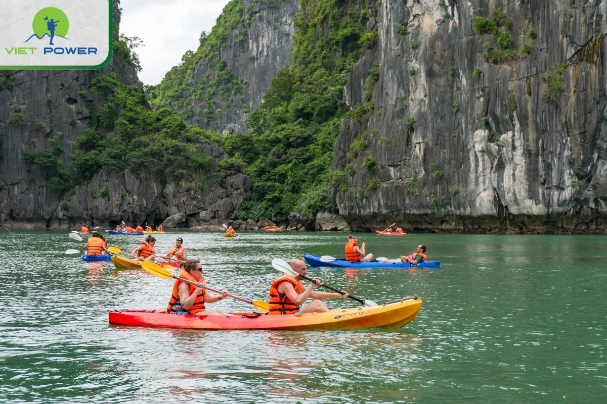 Kayak through calm lagoons