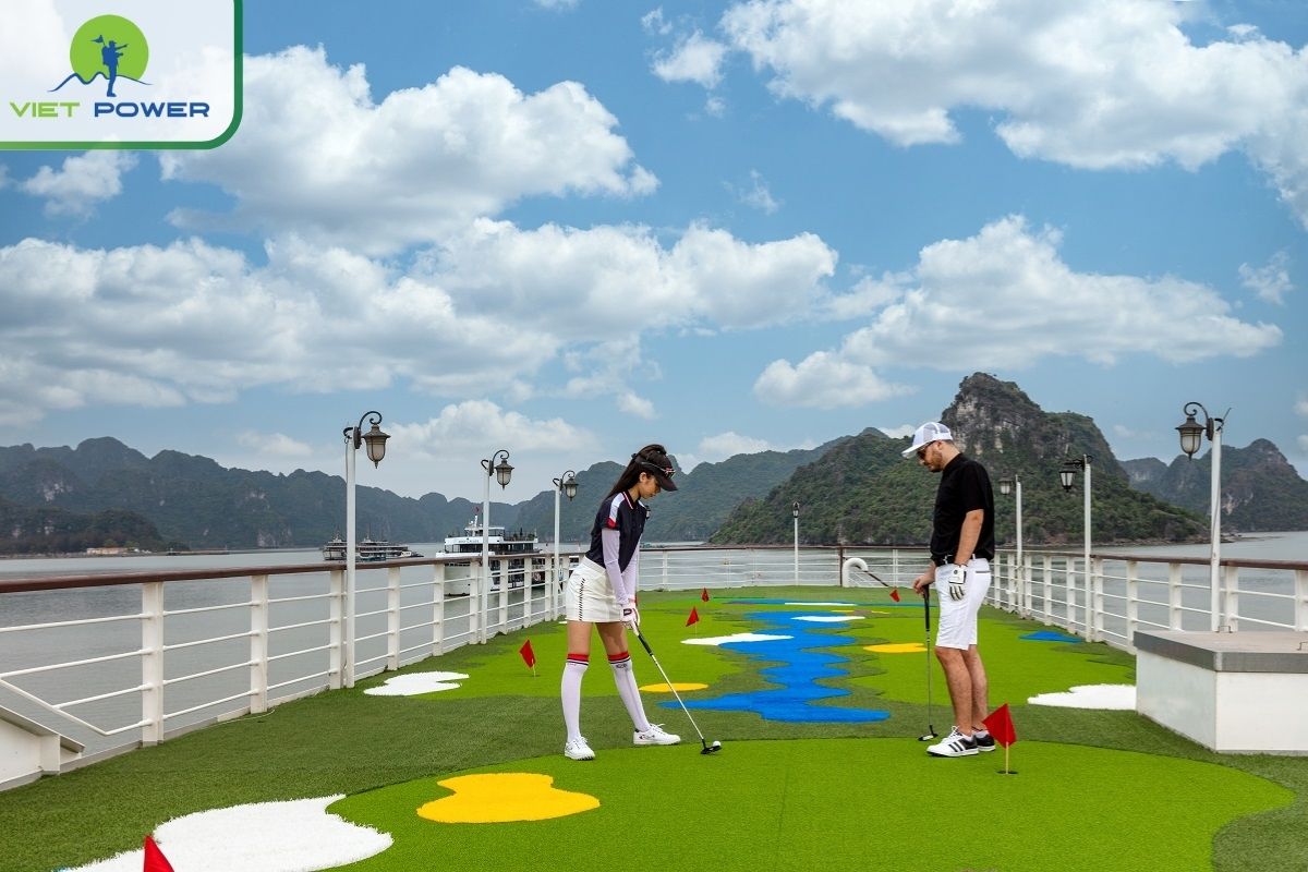 Mini golf course on the sundeck