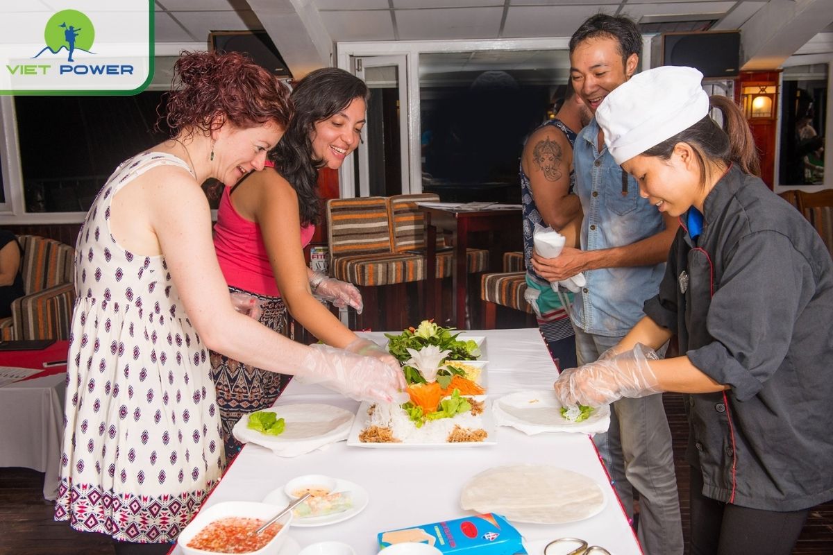 Cooking demonstration with Vietnamese dishes