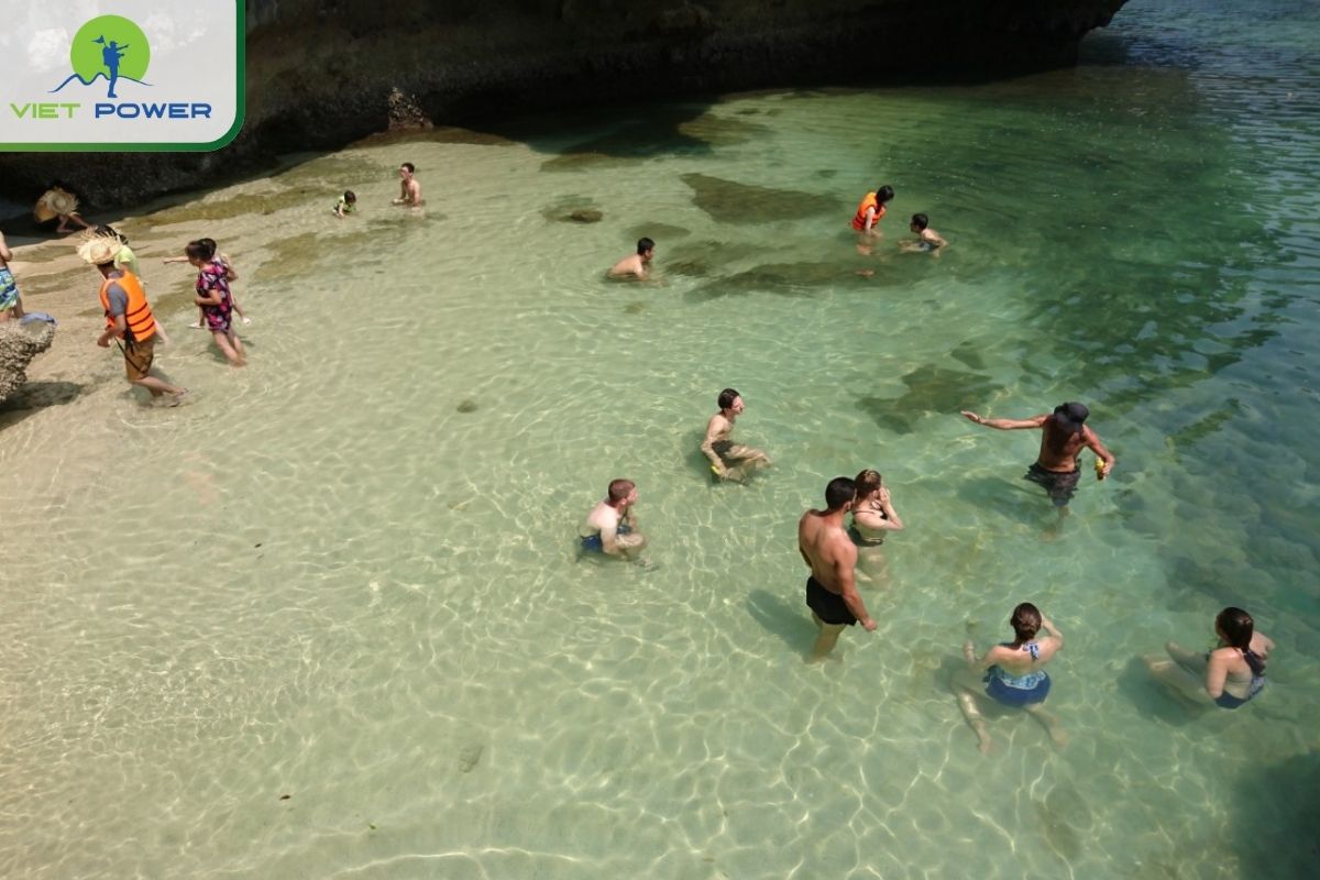 Swimming at Ba Trai Dao area