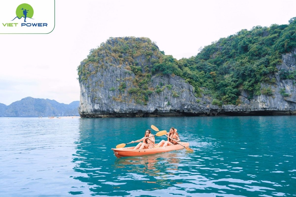Swimming at  Ba Trai Dao Beach