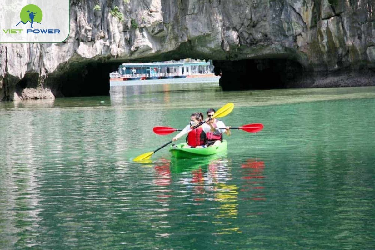 Kayaking in calm waters