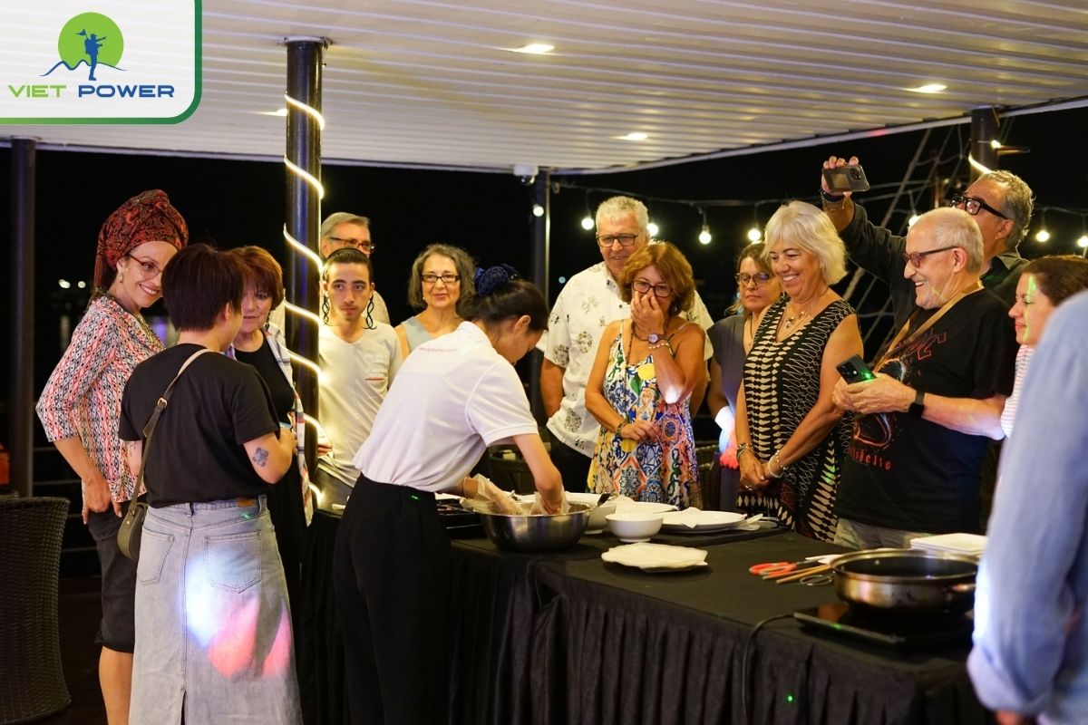 Join a Vietnamese cooking class on deck