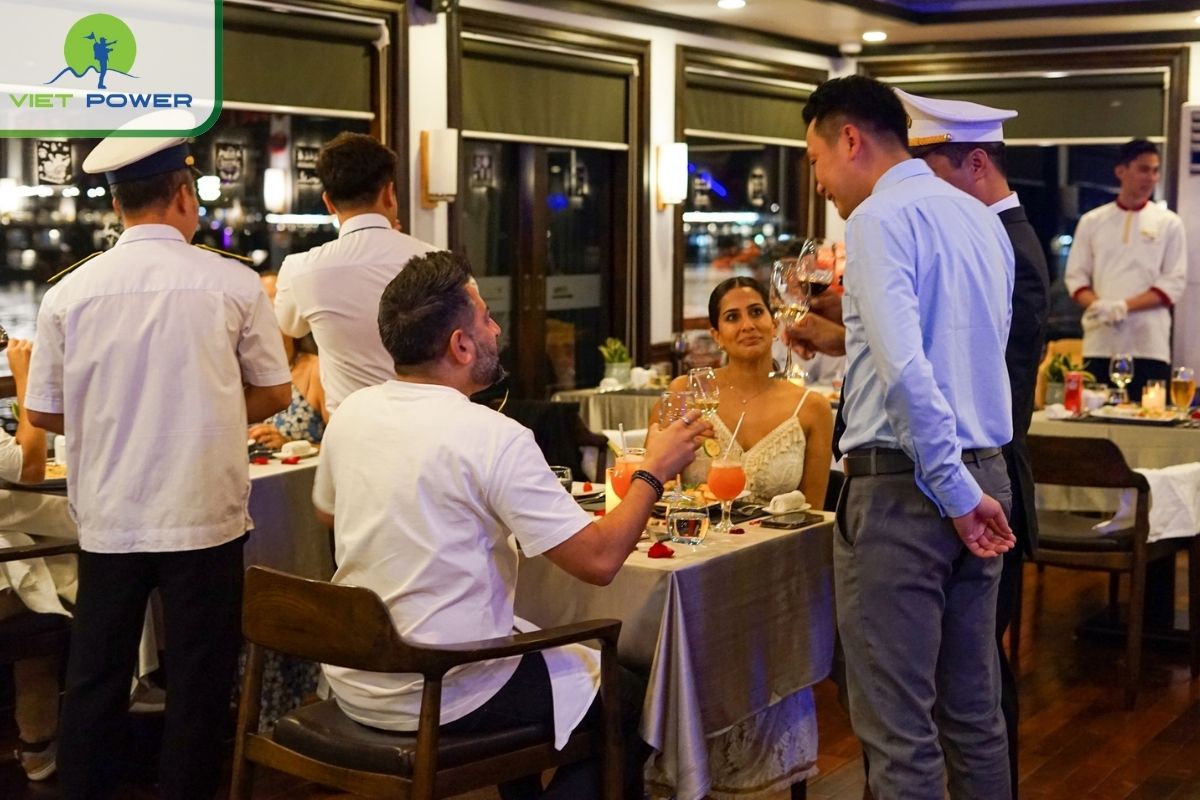 Seafood meals on board