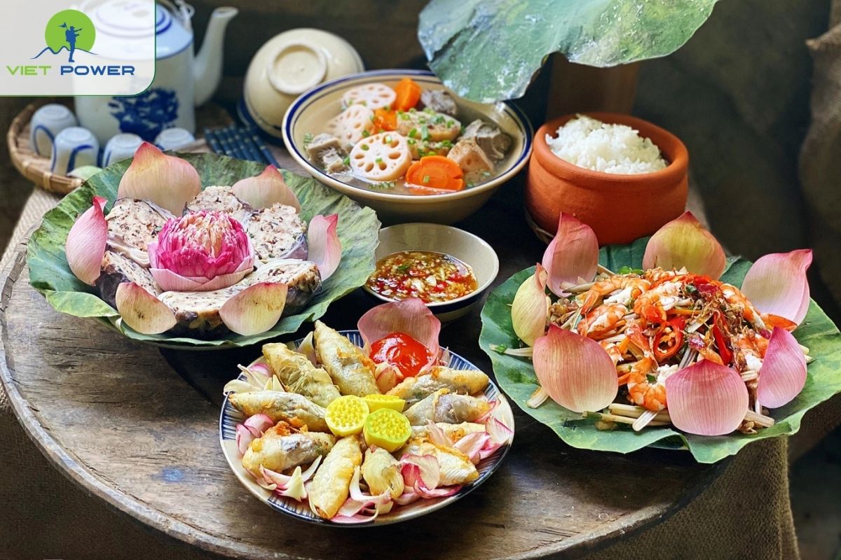 Taste lotus-based cuisine