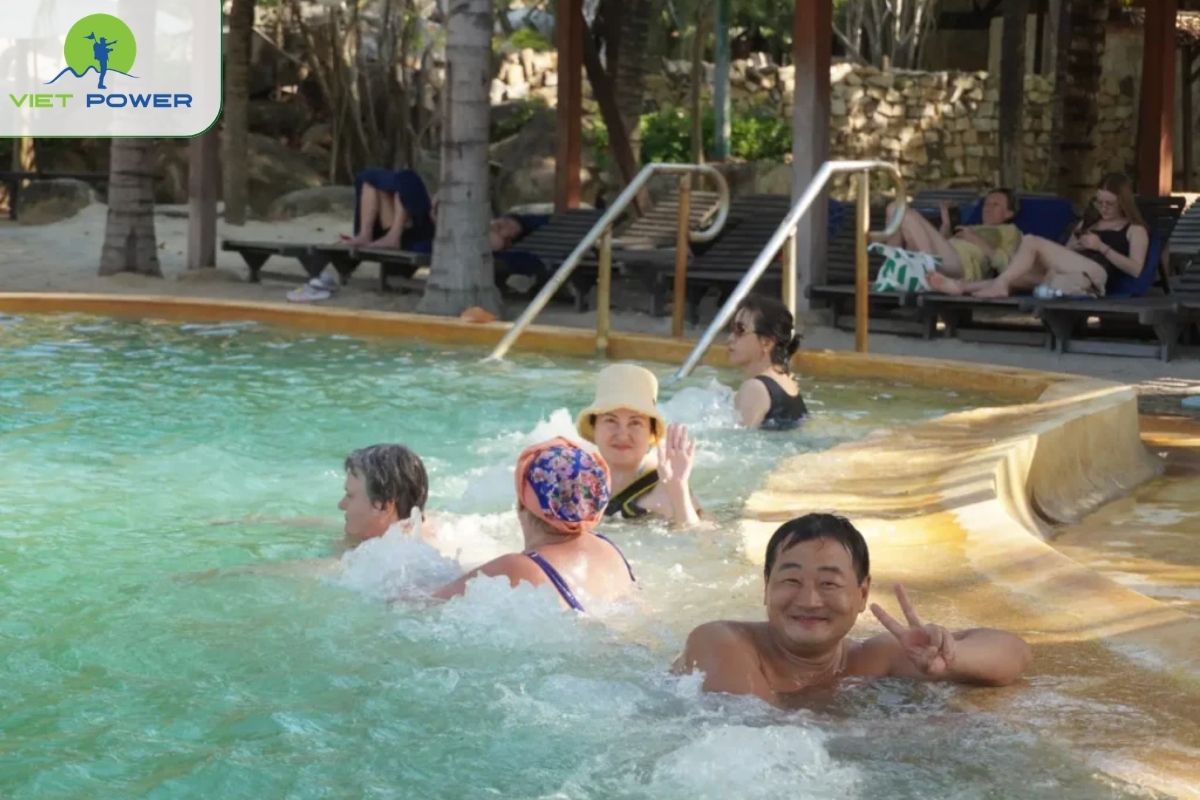 Hot spring soaking at I-Resort Nha Trang