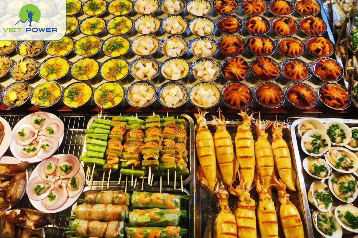 Fresh grilled seafood